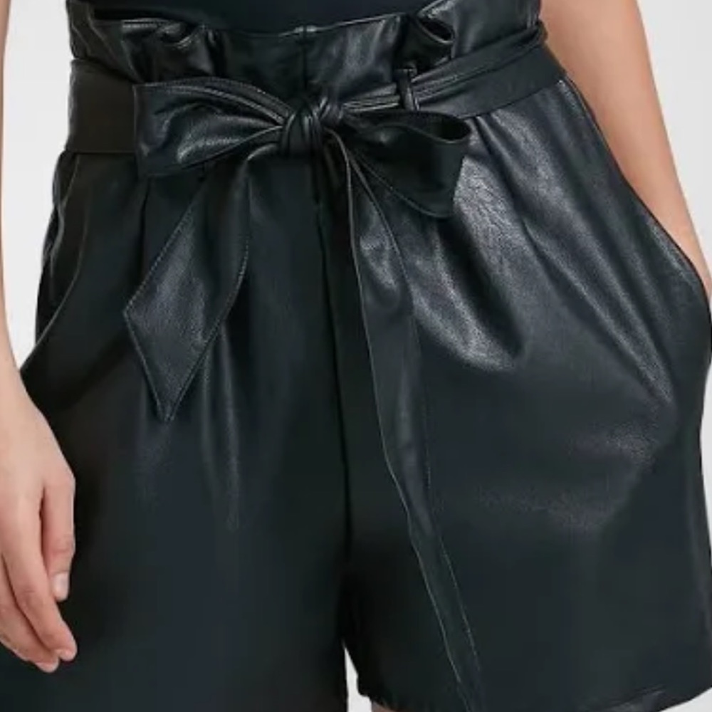 Zara Leather Paperbag Short